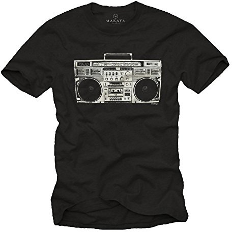 MAKAYA Music T-Shirt with Old School Boombox