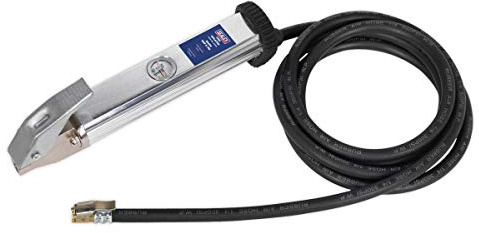Sealey SA396 Tyre Inflator with 2.75mtr Hose & Clip-On Connector