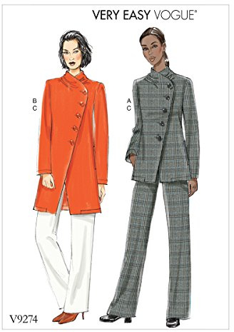 Vogue Patterns Misses Jacket and Pants, Tissue, Multi-Colour, 14-22