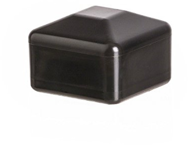 EMFA Zaunpfahlkappe 50x50 mm 10 Stück Schwarz Pfostenkappe quadratisch Zaunpfostenkappen Zaunabdeckung Kunststoff Deckel Zaunkappen 5x5 cm