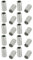 sourcing map Tige Filetée Creuse M10 Tube Filete Filetage 20mm Longueur Supérficiel Lampe Tuyau Mamelon pour Réparation Luminaire Lampe Lustre Zingué Argenté Paquet de 20