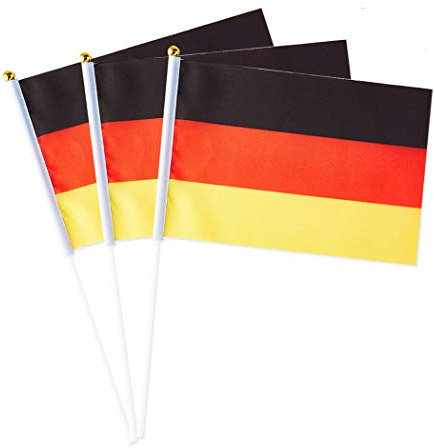 Mflagperft Bandiere tedesche Piccole Decorazioni con Bandiera Tedesca, German Hand Held Flag