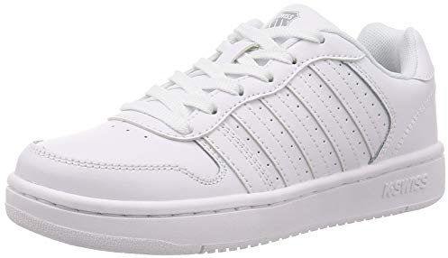 K-Swiss Damen Court Palisades Sneaker, White/Gray, 39.5 EU