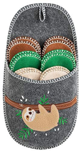 ONVAYA® ABS Pantofola per Gli Ospiti | Motibo Bradipo | Set di 6 | Suola Antiscivolo | Pantofole | Pantofola di Feltro | Taglia 36-45