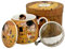 Duo Kollektion Art Gallery by Gustave Klimt THE KISS Becher 430 ml mit Teeei und Deckel aus New Bone China Porzellan im Geschenkbox, Teetasse 3teilig Geschenkset mit teesieb, Becher mit Filter
