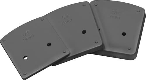 ABUS Treppenschutzgitter BEN JC9518 - Unterlagen-Set für Sockelleiste | Zubehör für JC9514 BEN – 6 Unterlagen (3/6/9 mm) je Seite, Schrauben & Dübel inklusive, gleicht bis 20 mm Höhenunterschied