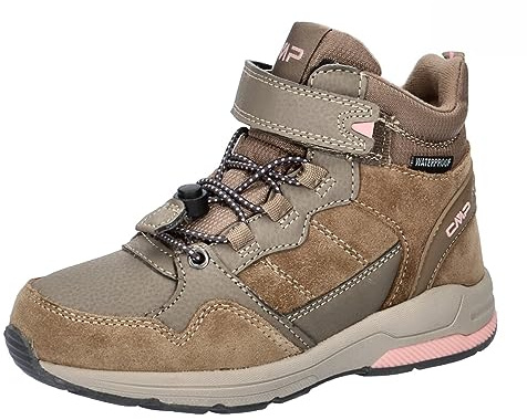 CMP Unisex Kinder Kids Hadil Leather Wp Urban Shoes Sneaker, Cenere, 31 EU