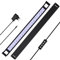 SWANEW LED iluminación de acuario, lámpara de iluminación de acuario luz blanca azul 20W 72.5-90CM lámpara de acuario con soporte ajustable para acuarios de agua dulce