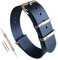 MZBUTIQ 13mm Blau Uhrenarmband Nylon Watch Bracelet Armband Polished Schnalle