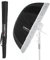 AMBITFUL Parabolic Umbrella UB-130W 41in Parabolic Silver Black Reflective Umbrella Studio Light Umbrella with Diffuser Cover Cloth (130W)