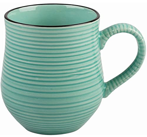 WESTCRAFT La Cafetiere Regenbogen Mysa Mug Liebhaber Kaffee Tasse Keramik Kaffee 400 ml Becher 1 Cup zum passenden Geschirrset für Kaffee Genuß, Aqua-türkis