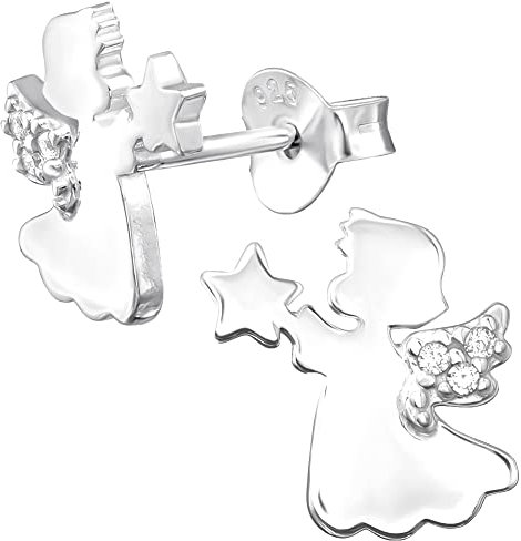 Kinder Mädchen Damen Ohrringe echt 925 Sterling Silber Engel Schutzengel