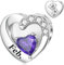 Februar Charm für Pandora Charms Monatsblume Violett Geburtstags