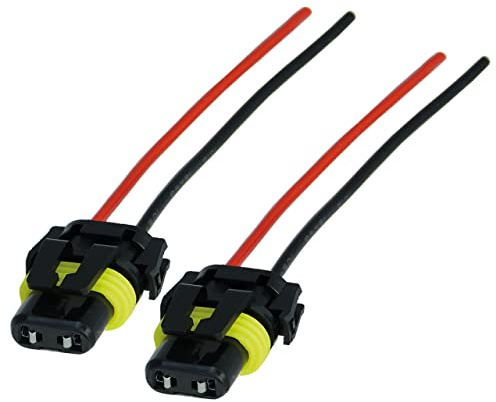 L & P Car Design 2x HB3 HB4 Lampen Stecker Fassung Sockel Lampenfassung Lampensockel Lampenstecker P20d P22d 9005 9006 mit Kabel für Lampen Glühlampen Glühbirnen