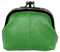 LOLUNA® Porte-Monnaie Femme Cuir Agneau Souple, Fermoir clic-clac modèle Retro, Compartiment Fermeture, Couleurs au Choix - Vert Clair