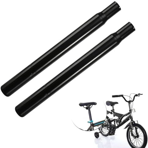FAINCA 2 Stuick Sattelstütze Gefedert, Schwarz Gefederte Sattelstütze 27,2 x 290 mm, Metall Federsattelstütze, Fahrrad Sattelstange Kerzen Sattelstützen, für Mountainbike Rennrad Cityrad