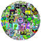 Alien Aufkleber 50 Stück Vinyl Aufkleber für Laptop, Stoßstange, Skateboard, Wasserflaschen, Computer, Telefon, Cartoon-Anime-Aufkleber für Kinder, Teenager, Erwachsene
