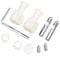 Paar verzinkte Befestigungsschrauben-Kits, Wandbefestigungsschrauben, Badezimmer-Hardware-Set, WC-Tankschrauben für Wand-WC, Weiß