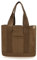 Damen Mittelgroß Handtasche Canvas Satchel Tote Bag Schultertasche Shopper für Bücher Alltag Arbeit kaffee
