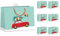 PremiumLine Geschenktaschen Weihnachten 6 Stück | DIN A4 Geschenktüten Papier Geschenkbeutel groß | farbige Kordel, Namenskarte | Weihnachtsauto, Large Quer 32x26x12cm | Skorpion Papeterie