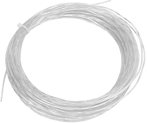 OUKENS Corda per Racchette da Tennis da 12,2 M 1,30 Mm, Sostituzione del Filo per Racchetta da Tennis in Nylon Ad Alta Elasticità, Corda da Tennis per Sport, Accessorio da Tennis(Bianco)