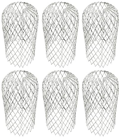 6 protectores de zanja de drenaje, malla de filtro de hoja de metal y aluminio, dispositivo de protección de tuberías de drenaje instalado en dispositivo de protección de barro y suciedad