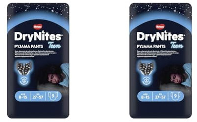 Huggies DryNites Jungen 8-15 Jahre, 9 Stück (Piece) (Packung mit 2)