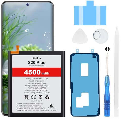 Akku für Samsung Galaxy S20 Plus, 4500mAh Ersatzakku mit hoher Kapazität für Galaxy S20 Plus(EB-BG985ABY) mit professionellen Reparaturwerkzeugen