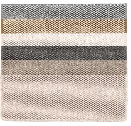 casa pura Stuffenmatten innen 15 Stück, rechteckig Selbstklebend in Sisal-Optik Treppenstuffen Matten Natur 65x23,5 cm Kalkuta