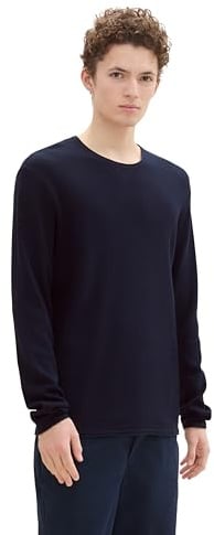 TOM TAILOR Denim Herren Structured roll Edge Knit 1042517