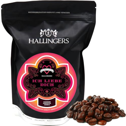 Hallingers Genuss Manufaktur Edel-Kaffee Valentinstagsgeschenk - schonend langzeitgeröstet bei niederen Temperaturen No. Love Pink, Valentintstag für Frauen Freundin