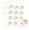 Personalised Floral Round Stickers 60mm - Sheet of 12