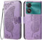 EASSGU Custodia per ZTE Blade A34 (6.6 Inches) Flip Folio Cover Magnetica per Telefono in Pelle con 3 Slot per Schede 1 Portafoglio, Case - Viola Chiaro