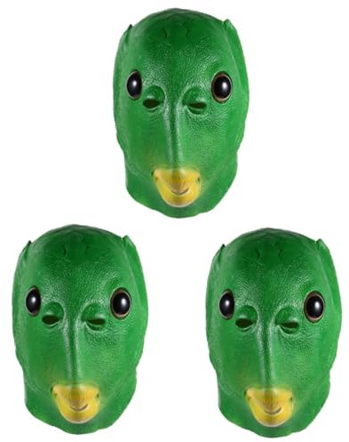 SHERCHPRY 3St Grüne Fischkopf bedeckung halloween kostüm halloween costume faschingsassecoires tierkostüme terrifier kostüm kopfschmuck Emulsion Maske Partybedarf Grüner Fisch Kopfbedeckung