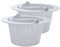 Chansunokku 2 Stück Skimmer Korb 16cm, Skimmerkorb Für Skimmer, Ersatzkorb Für Standard Skimmer, Pool Skimmer Filterkorb Mit Griff, Pool Sieb Skimmer Poolreinigung Ersatz-Skimmerkorb