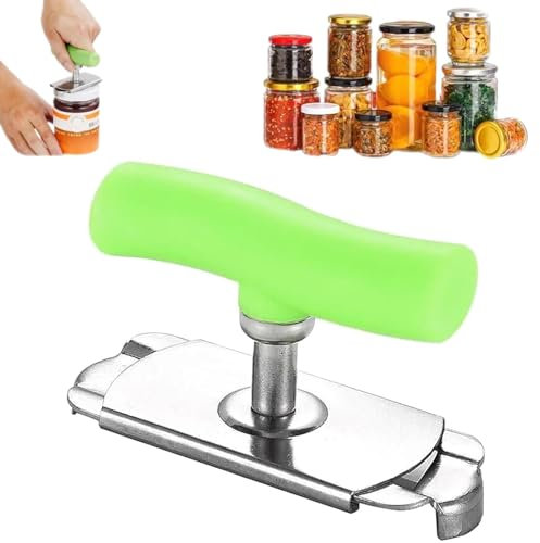 Abridor de tarro de la artritis sin esfuerzo,Abridor de tapa de tornillo de acero inoxidable,Ajustable abrelatas,Ahorro de trabajo abrelatas,Para manos débiles,Seniors con artritis(Verde)