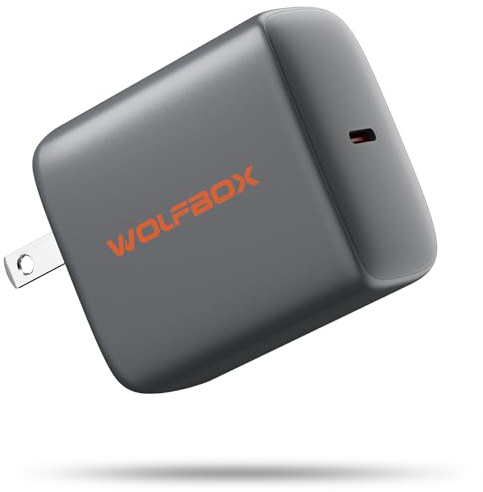 Wolfbox 65W Type-C PD Charge Compatible with Wolfbox Brand Jump Starter, Fast Charging, Universal Compatibility