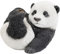 Kare Design Deko Figur Lying Panda Baby, Schwarz/Weiß, Handgefertigt, Unikat, Tier Design, Deko Objekt fürs Wohnzimmer, für Regale, Babytiere, Exotisch, 19,5x25x19,5 cm (H/B/T)
