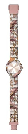 HIP HOP, Collezione Flora, Orologio Donna con Cinturino in Silicone Ipoallergenico, Impreziosito da Tessuti Liberty London, Cassa 32 mm, Resistente all'Acqua