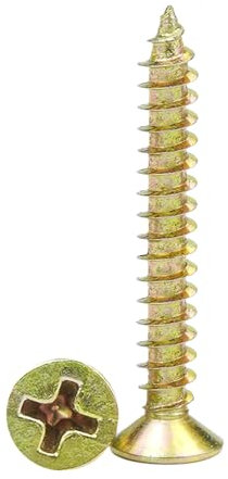 Wood Screws,Flat Head Screws for Wood, Zinc Galvanized Small Screw,M3*35mm 80 PCS and 20 PCS Screw Anchors for Furniture, Woodworking, DIY Model Fixing