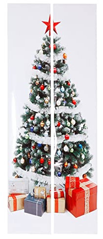 ANKROYU Adesivo da parete per albero di Natale, Adesivo murale per porta a muro dell'albero di Natale, Adesivi per finestre di Natale Decalcomania per la decorazione della vetrina