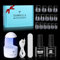 TOMICCA Kit Capsule Americaine Ongle - Pose Americaine Ongle Kit, 240 PCS Capsules Ongle Cercueil Ultra Court, Avec 6 en 1 Colle Faux Ongles Top Coat Semi Permanent Et Mini Lampe UV Ongles Gel