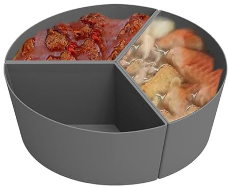 Slow Cooker Silicone Liners - 3 Compartment Reusable Liners, Non-Stick Silicone Liners | Versatile Slow Cooker Liners for Round & Oval Pots, Kitchen Accessories for Crock Pots & Slow Cookers