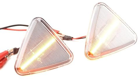 TIUEO Auto Seite Rückspiegel Blinker Licht für Mitsubishi Colt CZC 2006-2012 Autoseite Anzeigeleuchte Spiegelblinker Außenspiegel Blinker Zubehör Auto-Rückspiegel-Blinker,A-Blanc Cristal