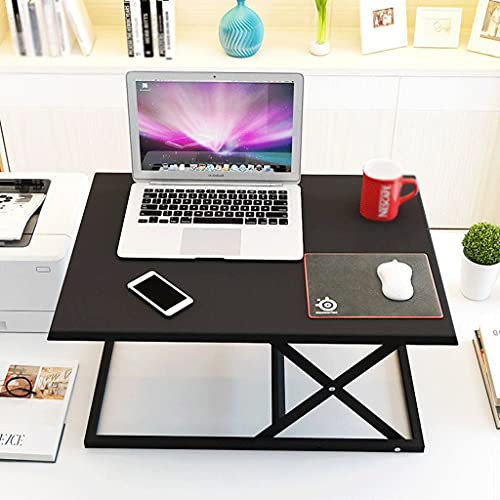 DYHWAC Standing Desk Stand Up Desks Height Adjustable Sit Stand Converter Laptop Stands Large Wide Rising Black Monitor Desktop Computer Riser Table Workstation Foldable Extender Ergonomic
