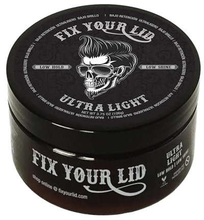 Fix Your Lid Ultra Light Pomade for Men - Water-Based Pomade with Low Hold and Low Shine - Match All Men’s Hair Types & Styles - Easy to Wash Out - 3.75 oz