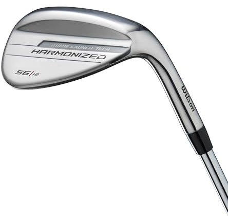 Wilson, HARMONIZED 56 LH WEDGE STEEL Unisex adulto, Argento/Nero, Nessuna dimensione
