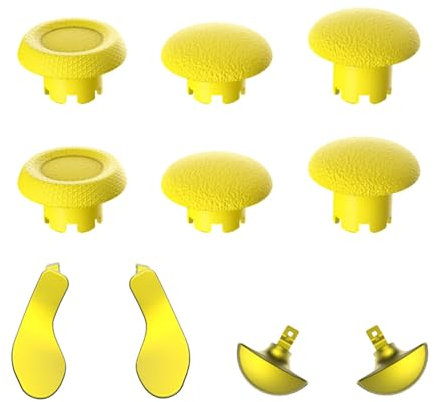 Hzxkqmil Thumbsticks de Repuesto para PS5 Edge Controller, Joystick Personalizado Stick Analógico y Paletas Traseras de Metal Botones de Disparo Accesorios para PS5 Edge Controller, Oro
