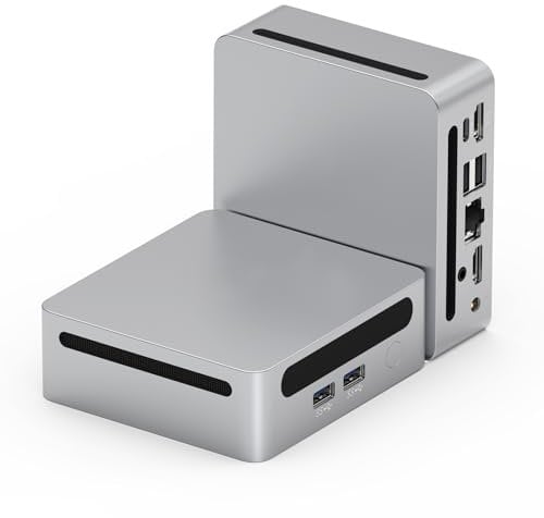Breloom Mini PC Gaming, AMD Ryzen 7 5825U, 32 GB DDR4 RAM 1TB M.2 NVMe SSD, Windows 11 Mini Desktop, Dual HDMI 2.0, USB 3.0/2.0, WiFi 6/BT 5.2/4K Display, Dual NVMe SSD ranuras (5825U 32GB+1TB)
