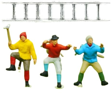 Generic 3 Stück 1:64 Miniaturfiguren Bergsteigen Dioramen für Sammlerstücke